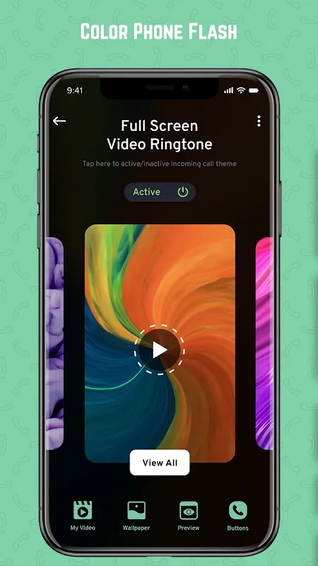 Capturas de pantalla de Full Screen Video Ringtone