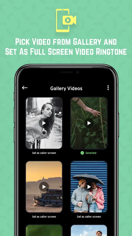 Capturas de pantalla de Full Screen Video Ringtone