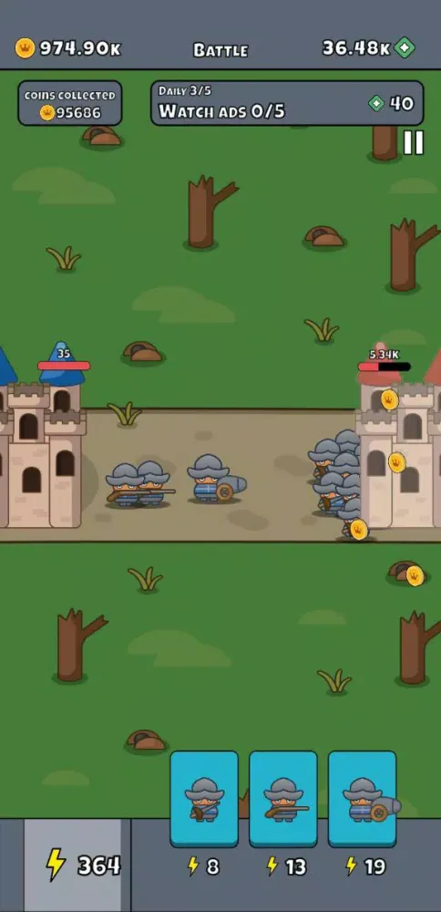 Captures d'écran de Warriors Evolution: Age of war