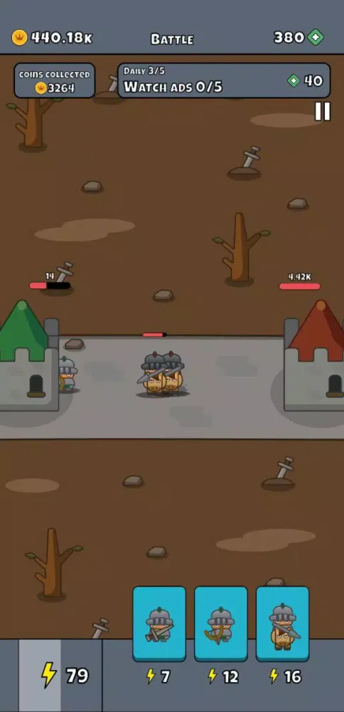 Captures d'écran de Warriors Evolution: Age of war