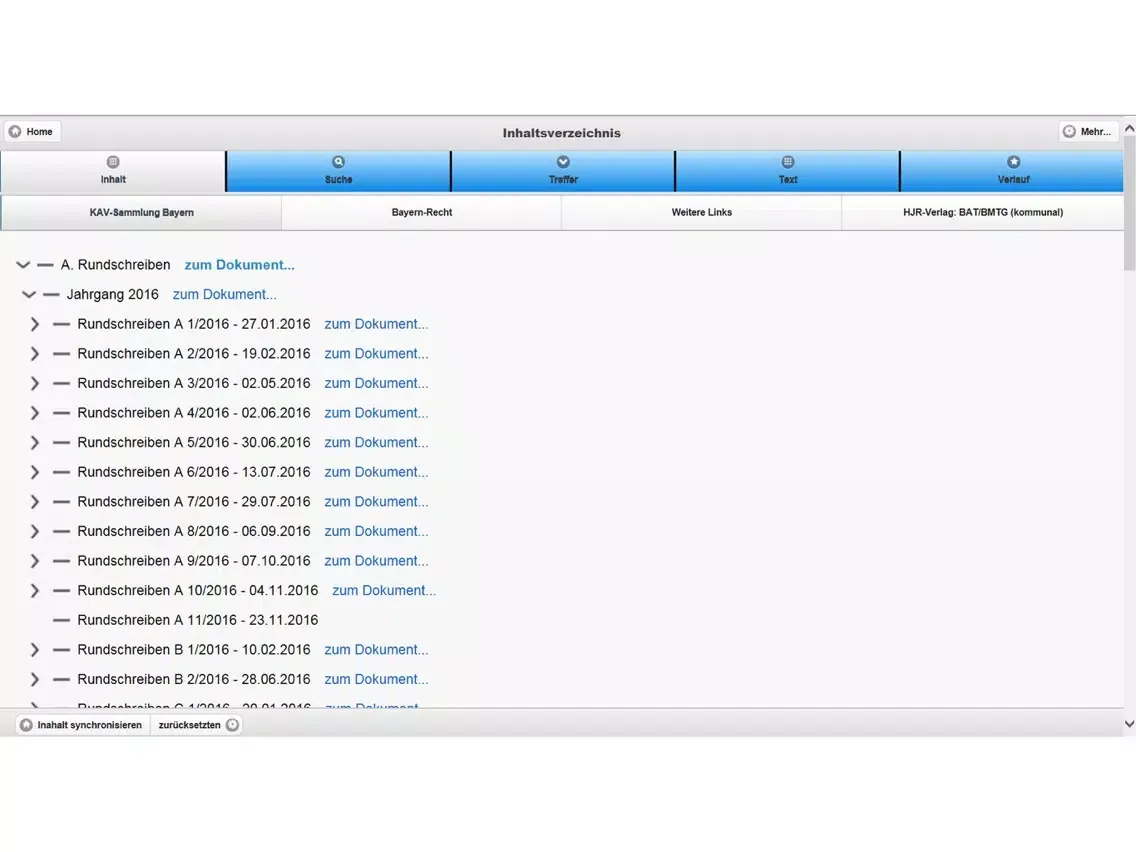 KAV Bayern iPad  스크린샷