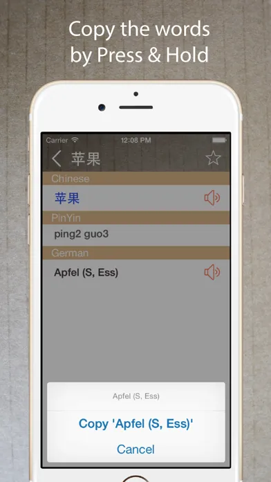 Tangkapan layar Chinese French Dictionary 法中词典