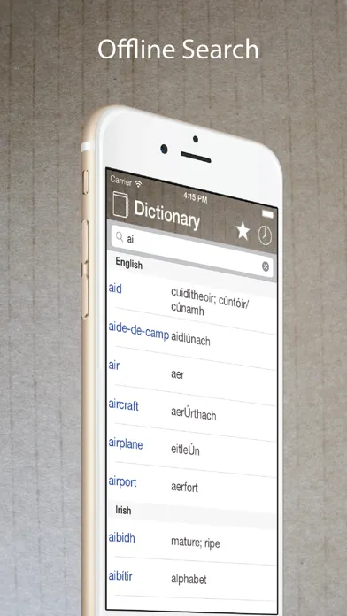 Tangkapan skrin Irish English Dictionary +