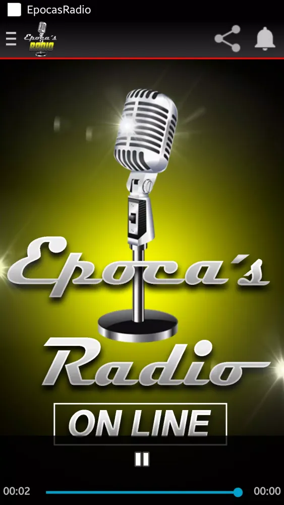 Tangkapan skrin Epocas Radio On line