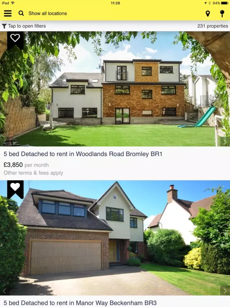 Capturas de tela do LR Property Search iPad 