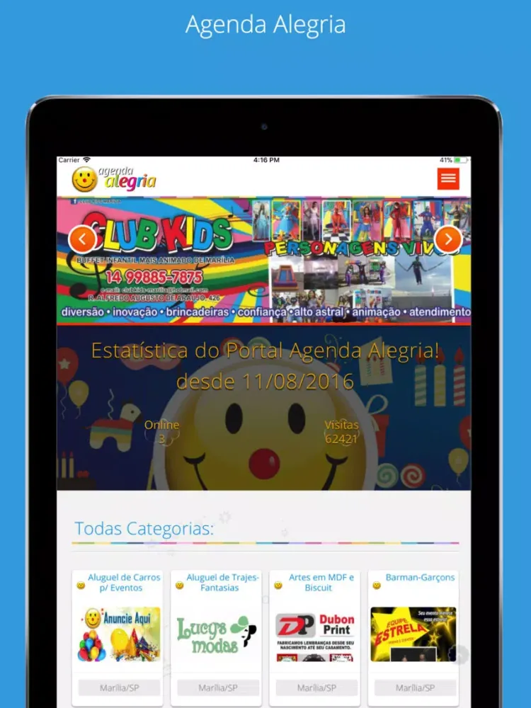 Agenda Alegria iPad 应用截图