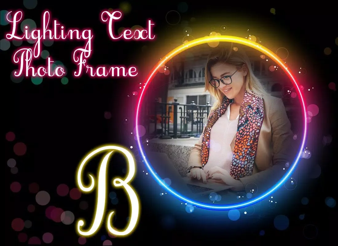 Lighting Text Photo Frame : Light Text Photo Frame Screenshots