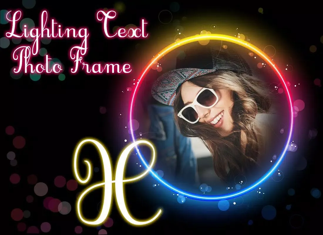 Lighting Text Photo Frame : Light Text Photo Frame Screenshots