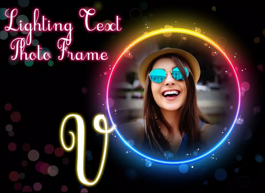 Lighting Text Photo Frame : Light Text Photo Frame Screenshots