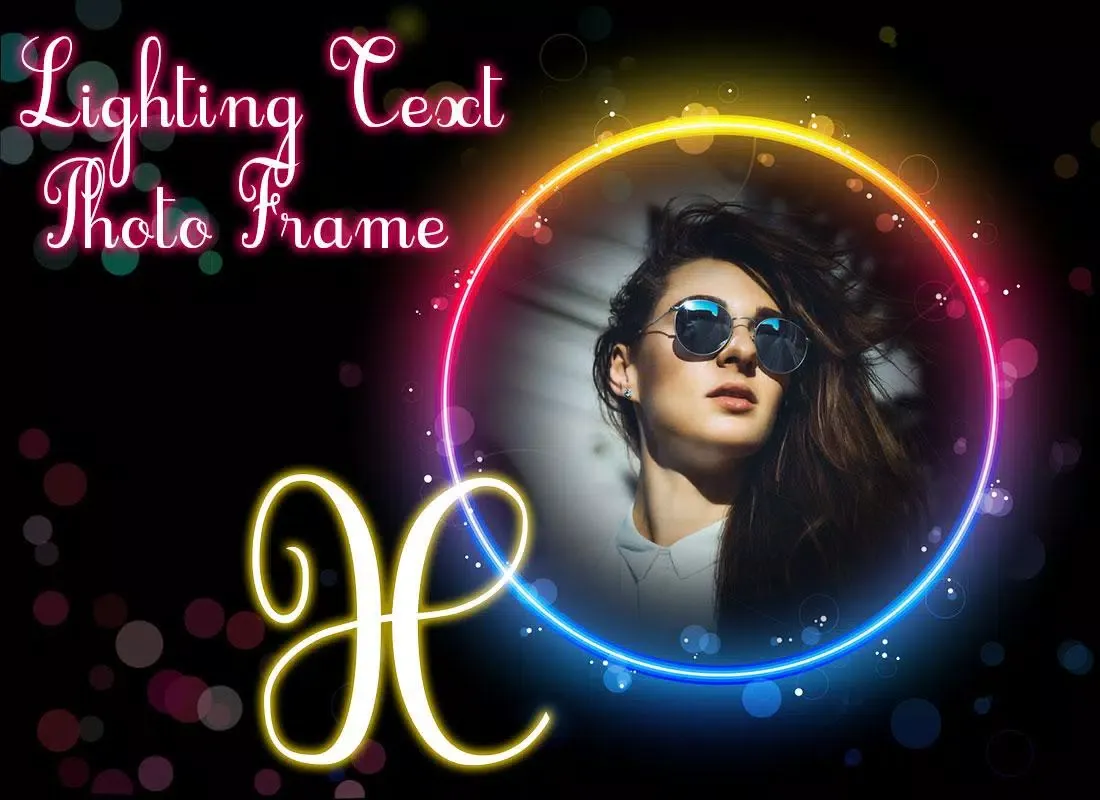 Lighting Text Photo Frame : Light Text Photo Frame Screenshots