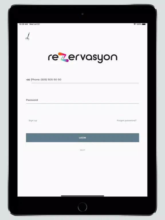 Ảnh chụp màn hình của RezzApp iPad 