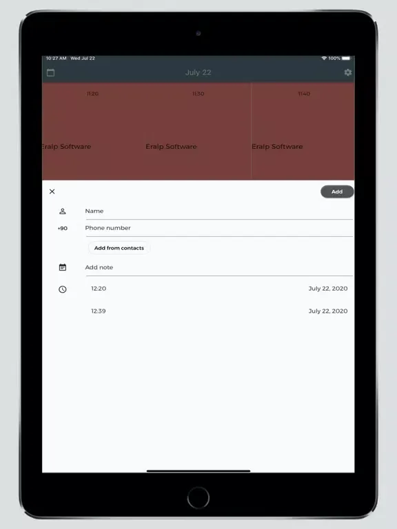Ảnh chụp màn hình của RezzApp iPad 