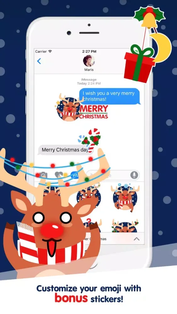 Moji Reindeer Animated Christmas Sticker Pack Screenshots