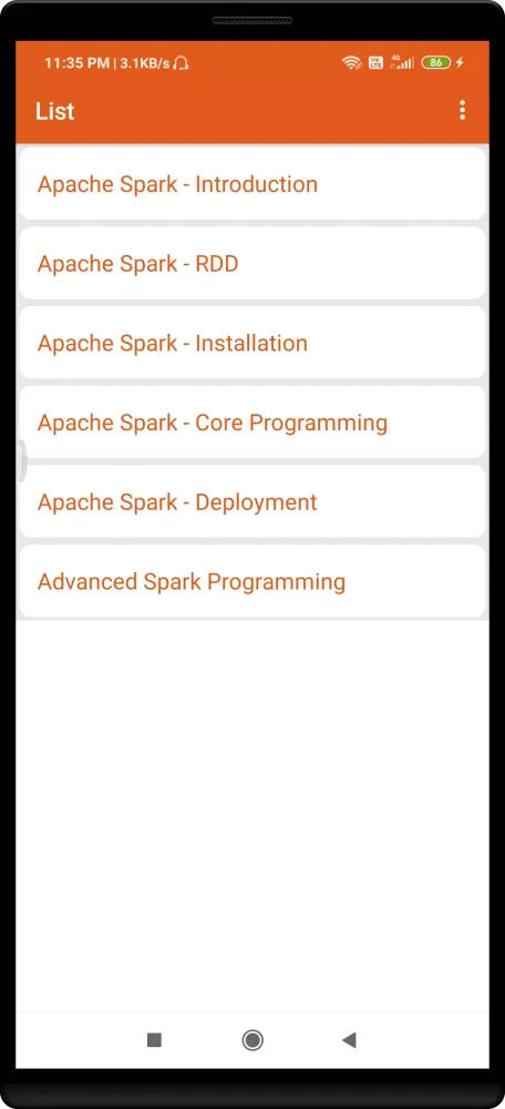 Captures d'écran de Apache Spark Tutorial