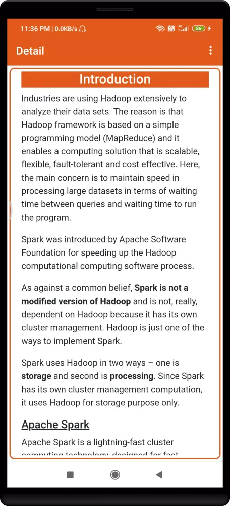 Captures d'écran de Apache Spark Tutorial