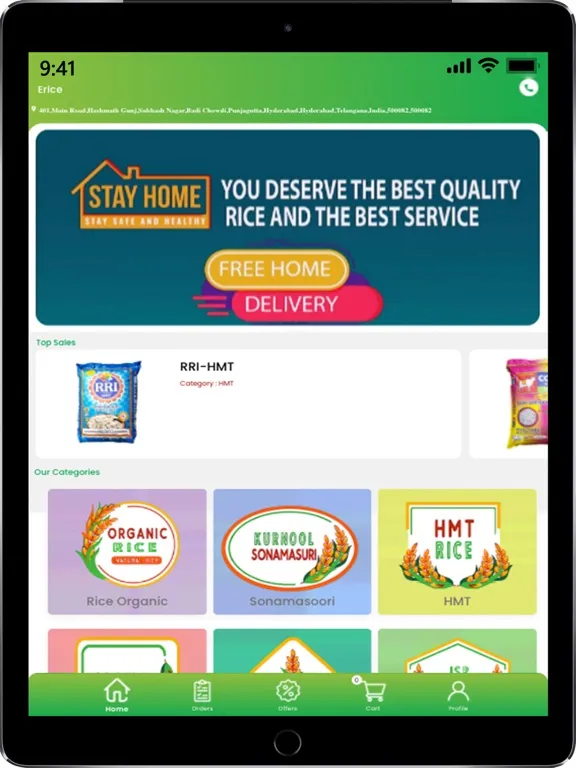 E-rice: rice grocery delivery iPad  Screenshots