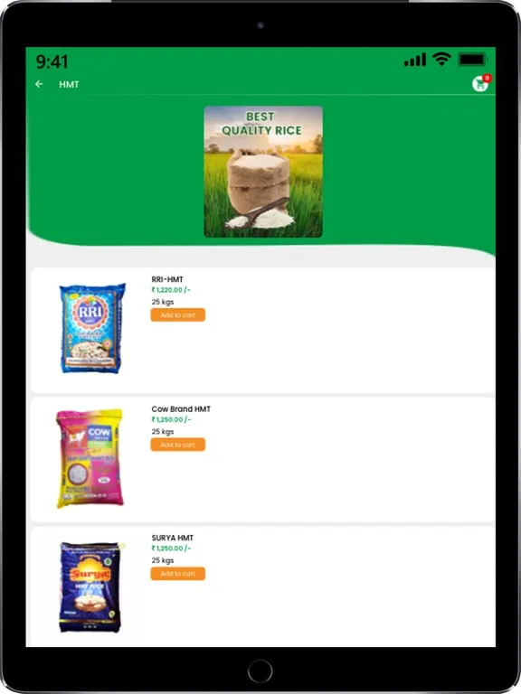 E-rice: rice grocery delivery iPad  Screenshots