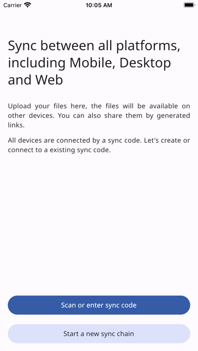 Capturas de tela do Sync between all platforms