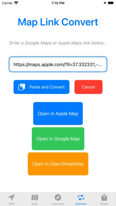 Screenshot di Where i am? & Map Link Convert