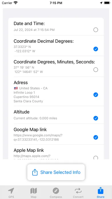 Screenshot di Where i am? & Map Link Convert