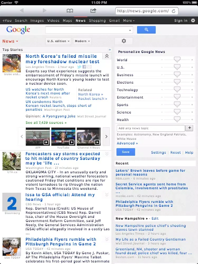 openWeb - Assistive Experimental Web Browser iPad  Screenshots