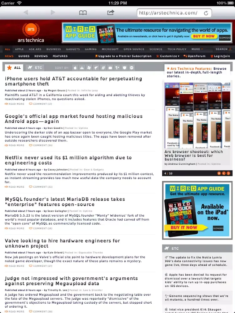 openWeb - Assistive Experimental Web Browser iPad  Screenshots