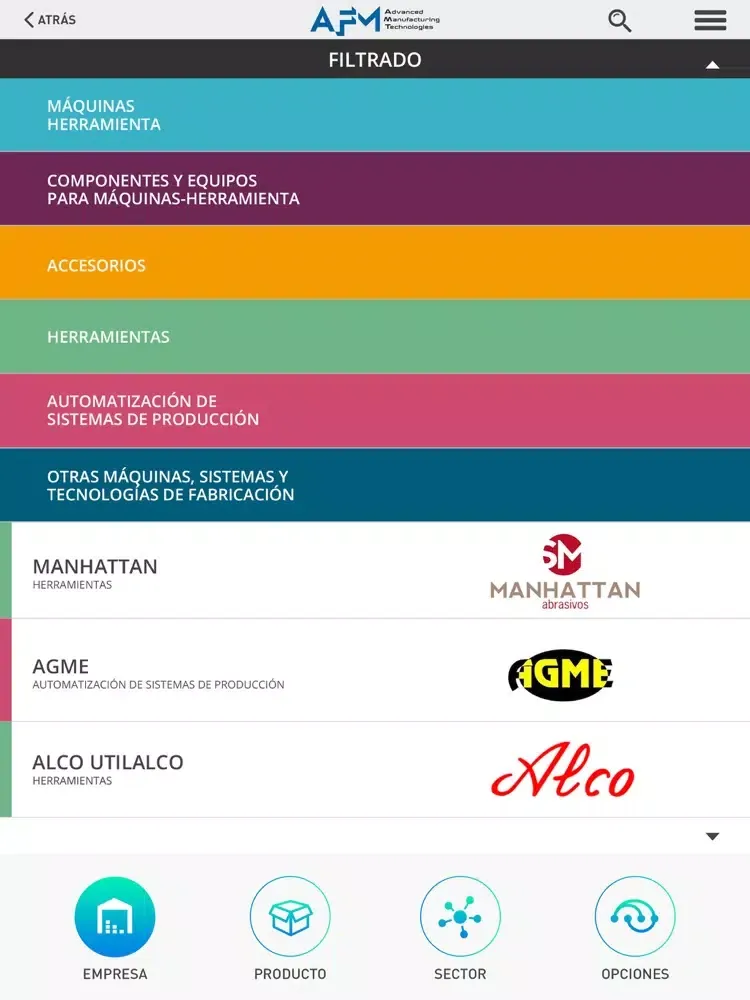 AFM Catálogo iPad  Screenshots