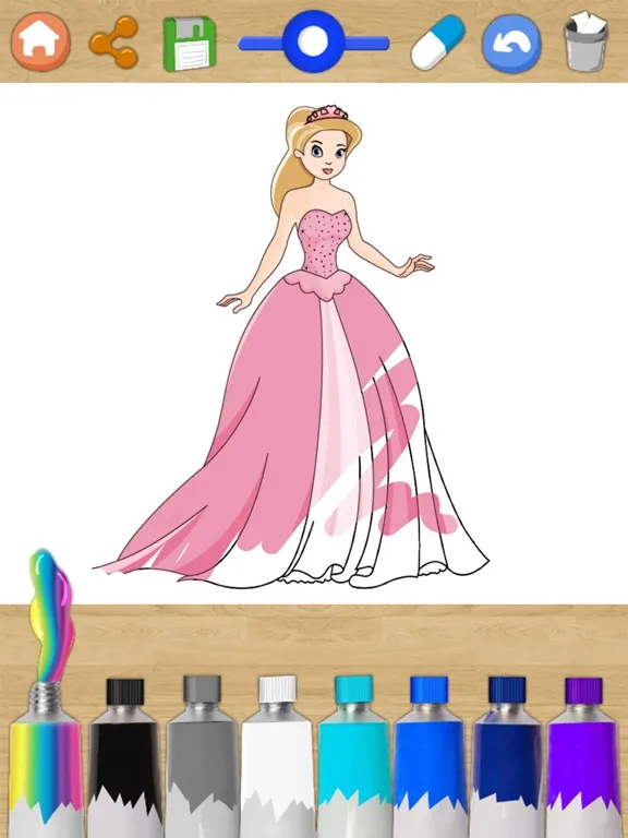 Color and paint drawings of Princesses with magic marker my princess - Premium iPad  سکرین شاٹس