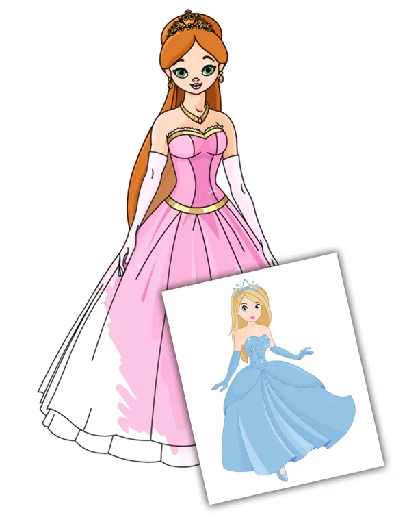 Color and paint drawings of Princesses with magic marker my princess - Premium iPad  سکرین شاٹس