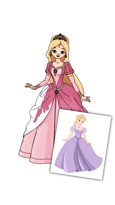 Color and paint drawings of Princesses with magic marker my princess - Premium سکرین شاٹس