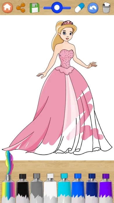 Color and paint drawings of Princesses with magic marker my princess - Premium سکرین شاٹس