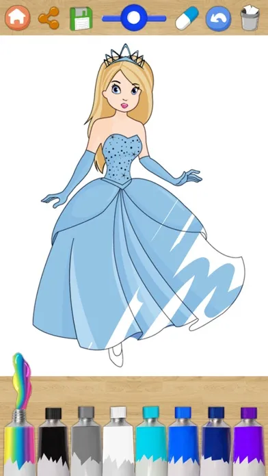 Color and paint drawings of Princesses with magic marker my princess - Premium سکرین شاٹس