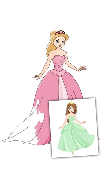 Color and paint drawings of Princesses with magic marker my princess - Premium سکرین شاٹس