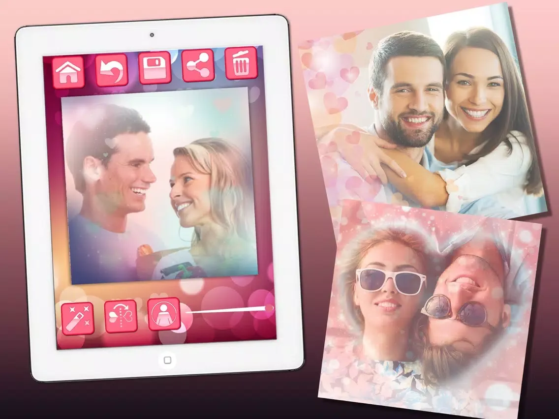 Zrzuty ekranu Love profile photo editor - for social networks in Valentine’s Day iPad 