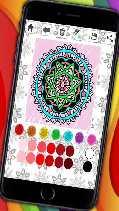 Tangkapan skrin Mandalas coloring pages – Secret Garden colorfy game for adults