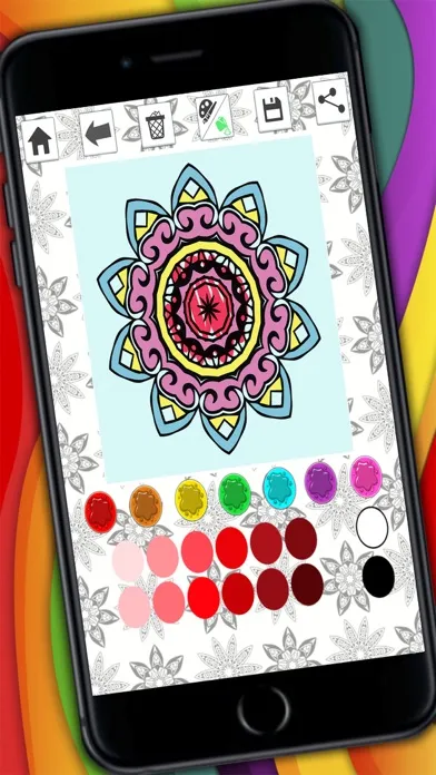 Tangkapan skrin Mandalas coloring pages – Secret Garden colorfy game for adults