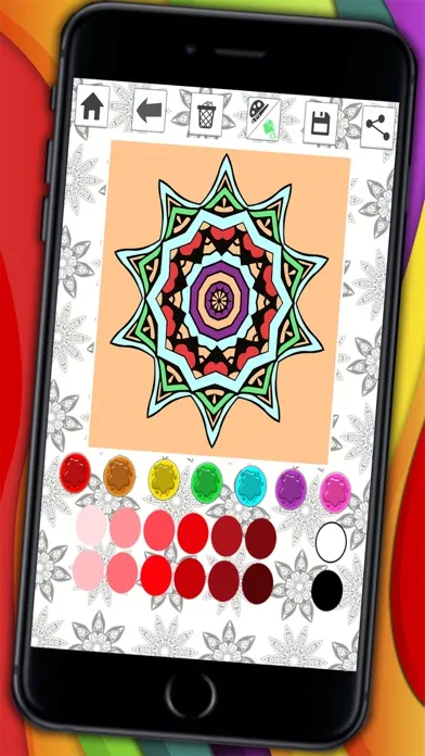 Tangkapan skrin Mandalas coloring pages – Secret Garden colorfy game for adults