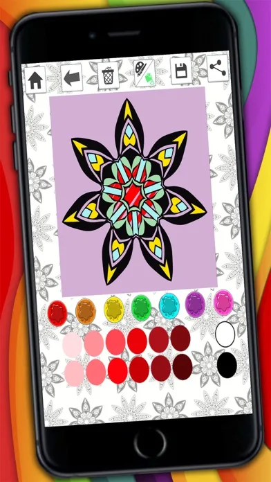 Tangkapan skrin Mandalas coloring pages – Secret Garden colorfy game for adults
