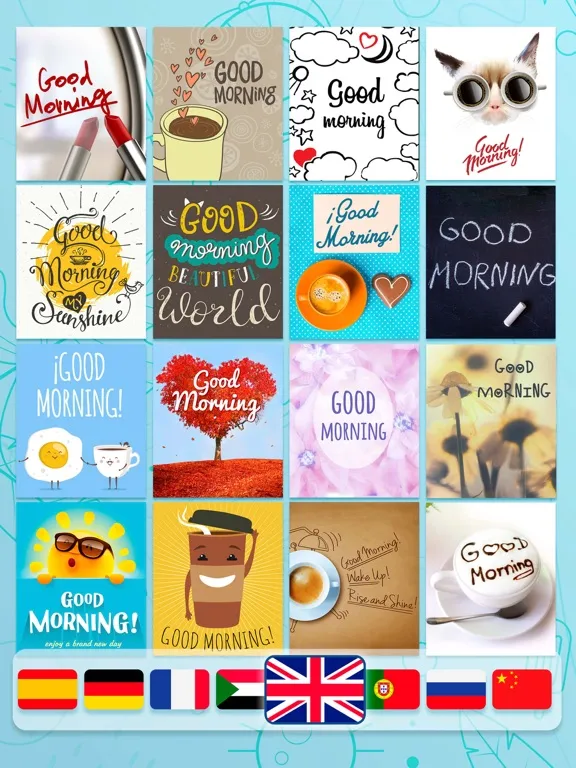 Good Morning Greeting Cards iPad  سکرین شاٹس