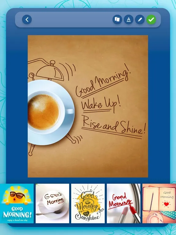 Good Morning Greeting Cards iPad  سکرین شاٹس
