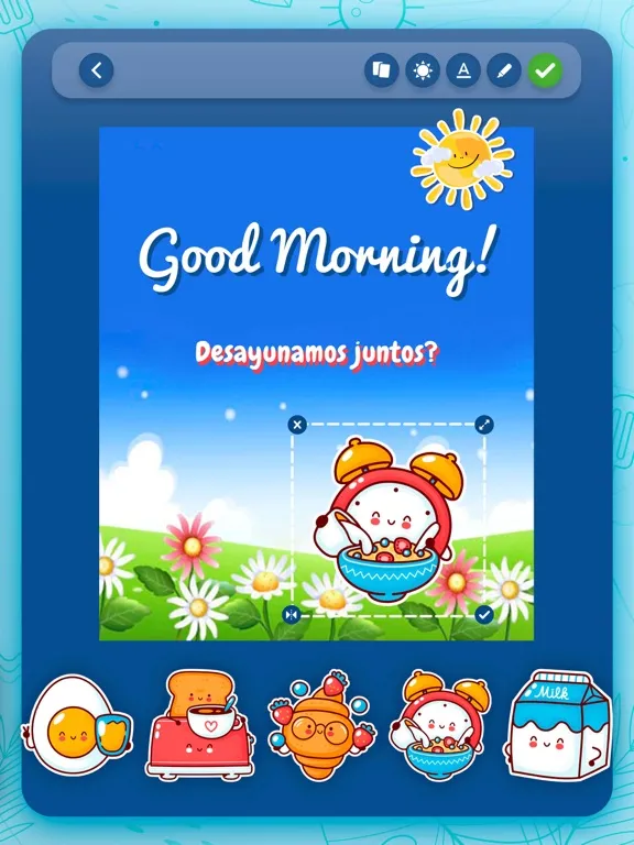 Good Morning Greeting Cards iPad  سکرین شاٹس