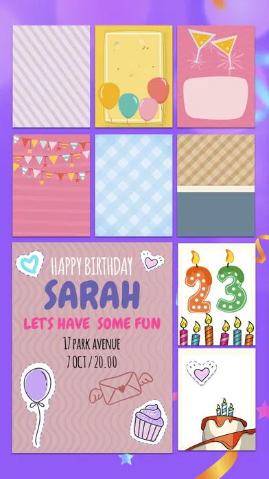Happy Birthday Cards & Frames स्क्रीनशॉट