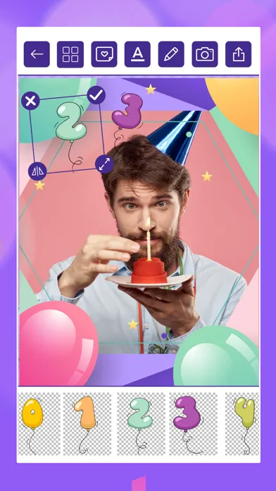 Happy Birthday Cards & Frames स्क्रीनशॉट