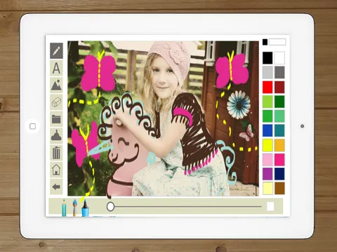 ภาพหน้าจอของ Write and draw in photos iPad 