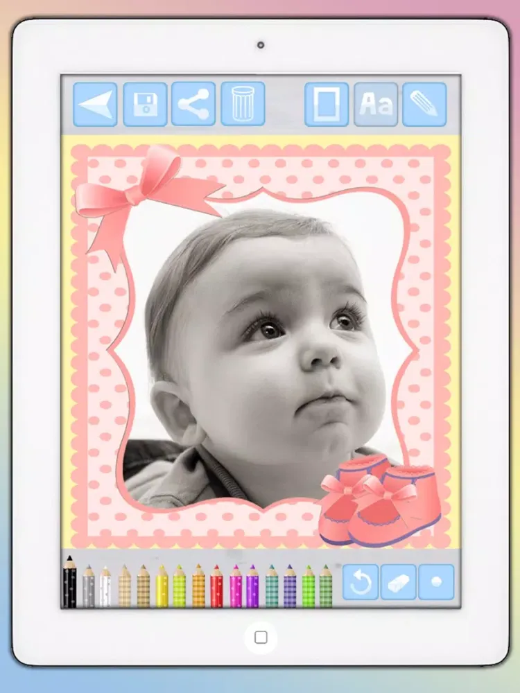 Tangkapan skrin Photo frames for babies and kids for your album - Premium iPad 