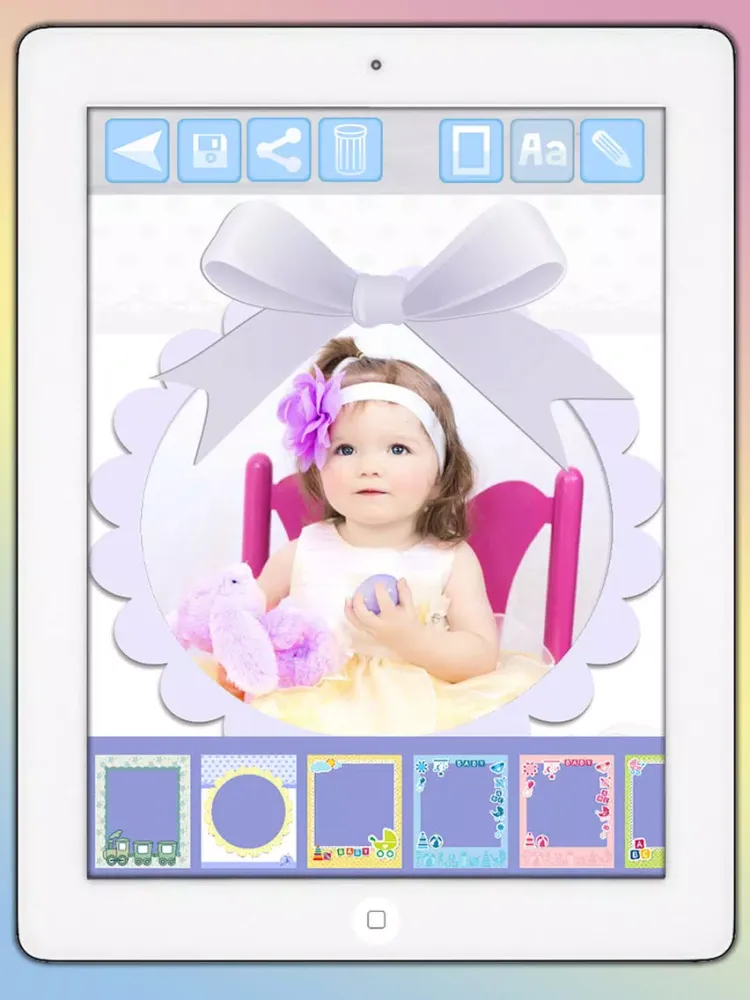 Tangkapan skrin Photo frames for babies and kids for your album - Premium iPad 