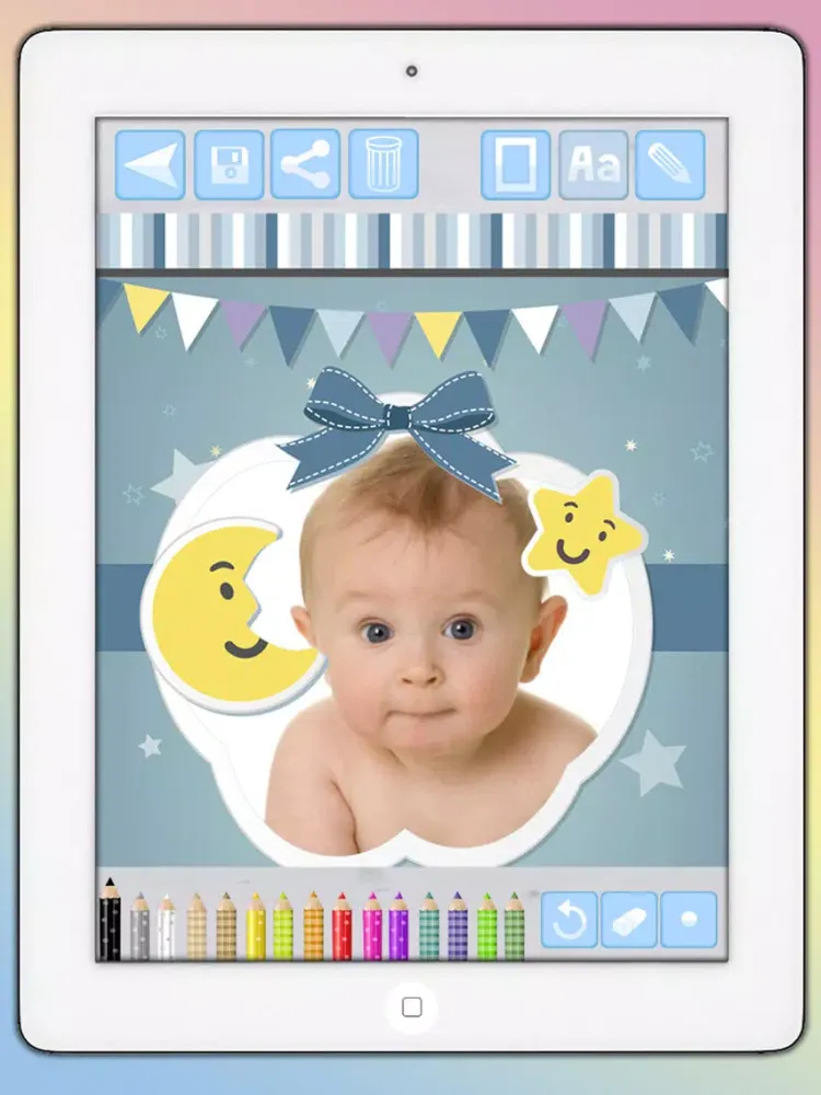 Tangkapan skrin Photo frames for babies and kids for your album - Premium iPad 