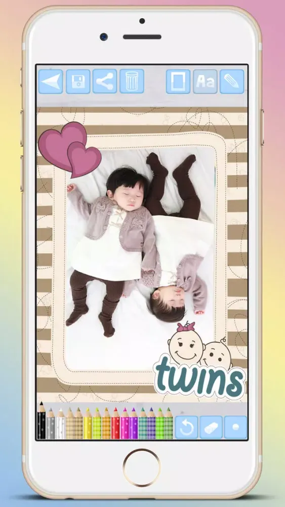 Tangkapan skrin Photo frames for babies and kids for your album - Premium