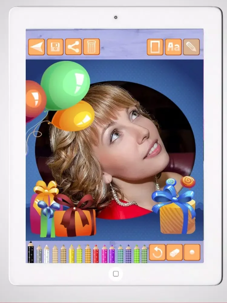 Create birthday cards and design birthday postcards to wish a happy birthday - Premium iPad  Screenshots