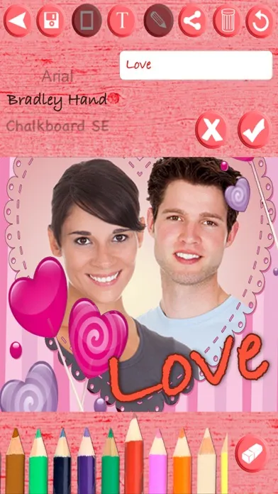 Capturas de pantalla de Valentine love frames - Photo editor to put your Valentine love photos in romantic love frames